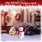 G128 3.5 ft H Snowman with Candy Canes Christmas Inflatable Decor with LED Lights, Christmas Outdoor Holiday Yard Decoration, Fast Inflate, Weather-Resistant, Outdoor Use